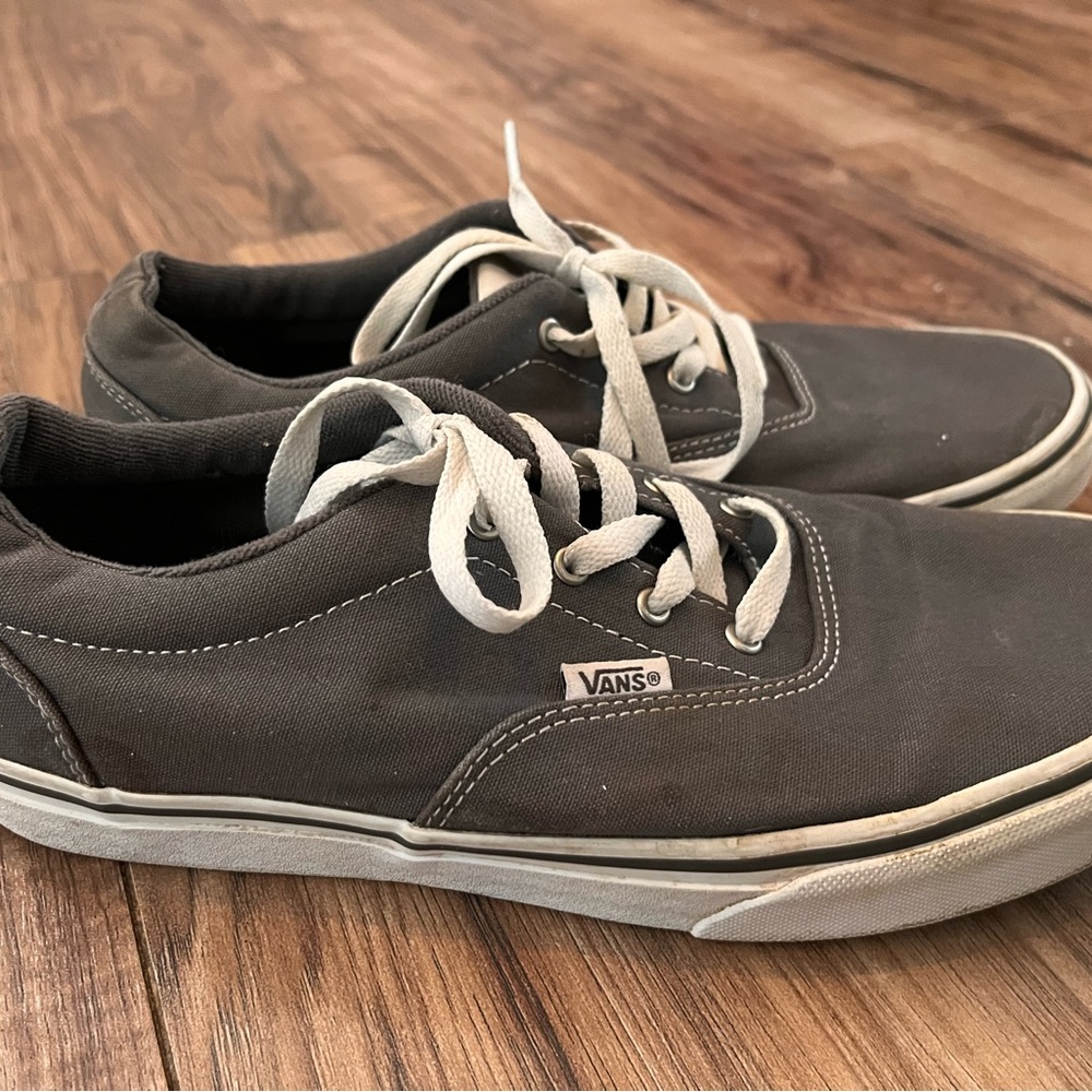 Vans Kids Gray Canvas Sneakers